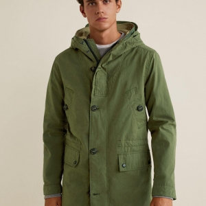 Quilted hooded parka